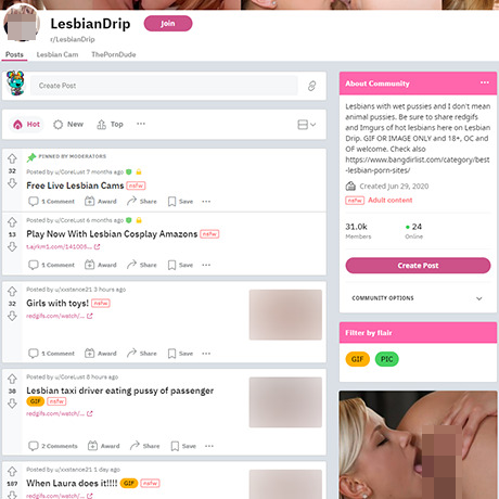 LesbianDrip – NSFW Subreddit for Lesbian Lovers