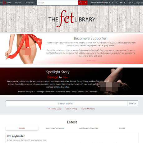The Fet Library – Fetish-Friendly Erotic Stories & Literature