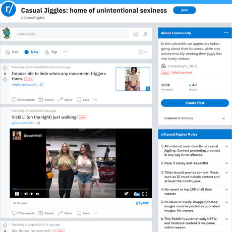 Casual Jiggles – NSFW Reddit Community for Effortless Curves