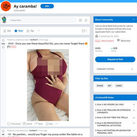 LatinasGW – NSFW Subreddit for Hot Latina Content