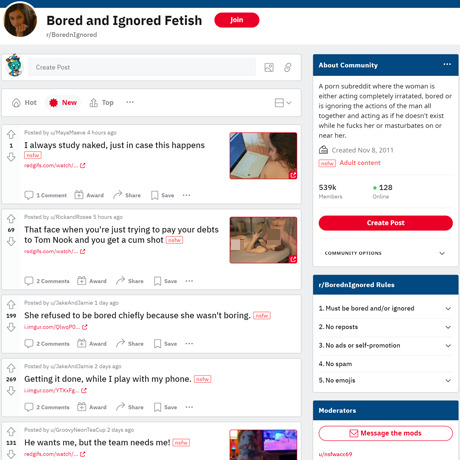 BorednIgnored – Real NSFW Clips of Uninterested Partners