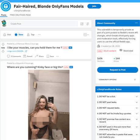 OnlyFans Blonde – NSFW Reddit Community for Blonde Babes