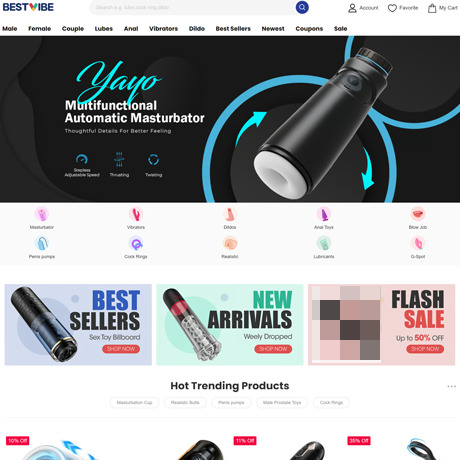 BestVibe – Online Sex Toy Shop with Affordable Electronic Masturbators