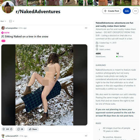 Reddit Naked Adventures – Outdoor Nudity Subreddit Review