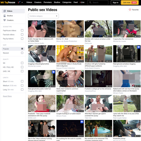FapHouse – Public Sex Scenes & Premium Voyeur Porn Sites