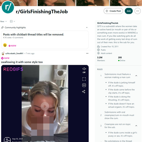 Reddit GirlsFinishingTheJob – NSFW Subreddit for Handjobs & Blowjobs