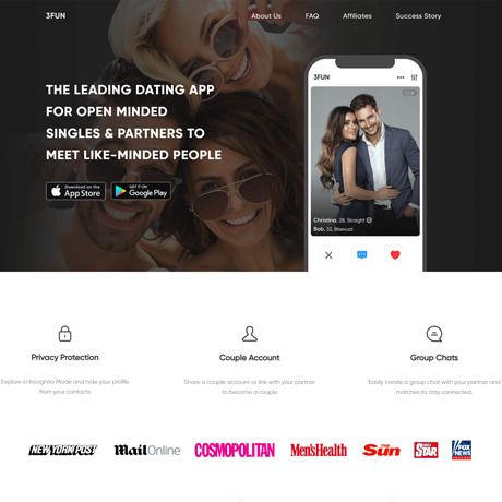 3Fun – Threesome Dating App for Open-Minded Adults