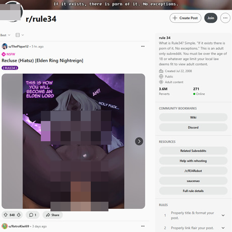 Reddit Rule 34 – Top Subreddit for Rule 34 Porn and NSFW Art