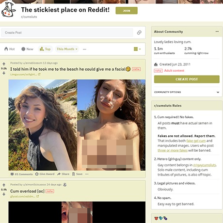 Reddit CumSluts – Free NSFW Pics and Videos on Reddit