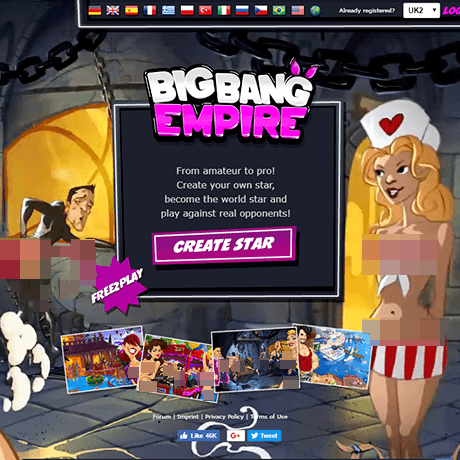 Big Bang Empire – Adult Game to Create Your Own Pornstar