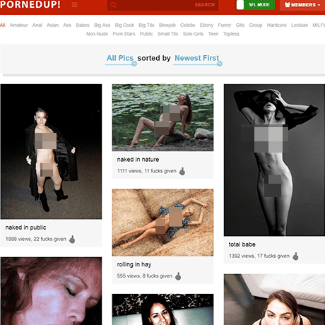 PornedUp – Free Porn Pictures Site with Clean and Dirty Modes