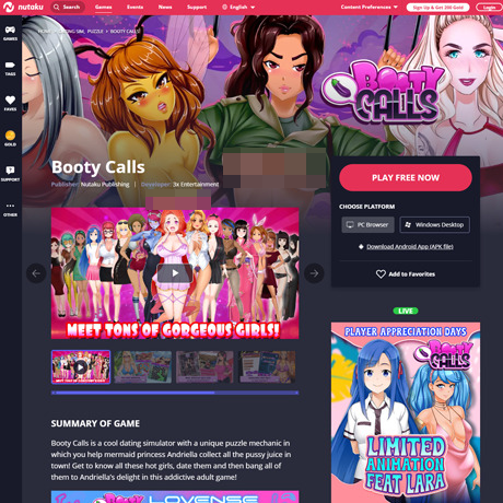 Booty Calls – Hilarious Hentai Dating Sim with Sex Scenes
