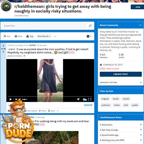 Hold The Moan – The Ultimate Amateur Public Exposure Subreddit