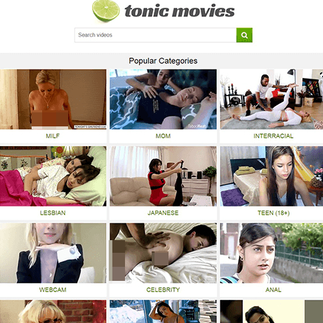 TonicMovies – Porn Aggregator with Extensive Video Categories