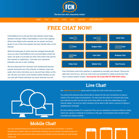 FreeChatNow – Free Adult Chat Rooms & Alternatives