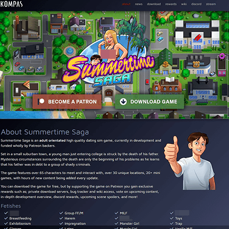 Summertime Saga – An Adult Dating Sim with Endless Fetish Possibilities