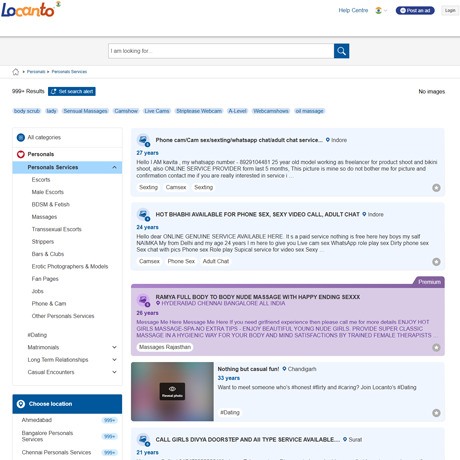 Locanto – Massive Listings of Indian Escorts & Personals