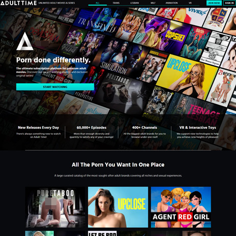 AdultTime – Premium Porn Streaming Like Netflix with Top Channels