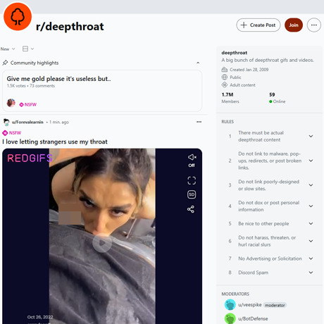 Reddit Deepthroat – The Ultimate NSFW Subreddit for Deepthroat Lovers