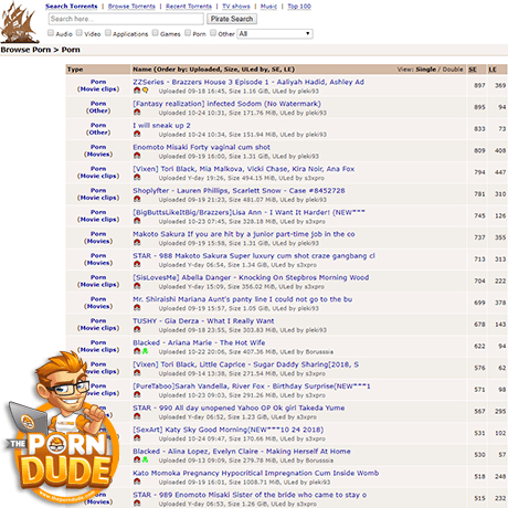 The Pirate Bay – Porn Torrent Sites Like Thepiratebay.org