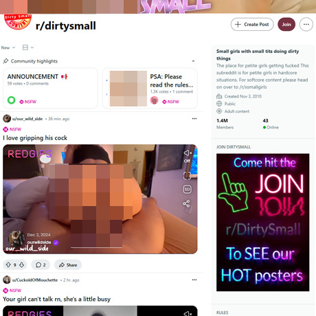 Reddit DirtySmall – Petite XXX Subreddit for Small Girls