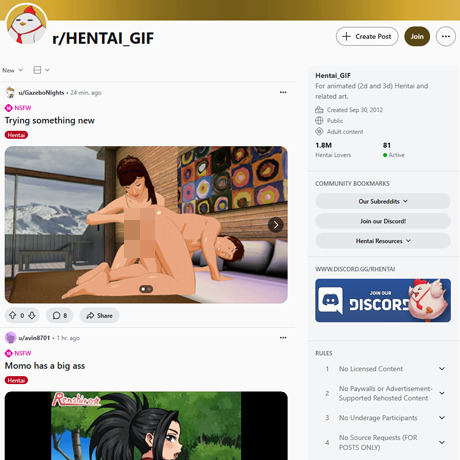 Reddit – Hentai GIFs and NSFW Anime Subreddits
