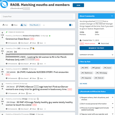 RandomActsOfBlowJob – Reddit Hookups for Casual Encounters