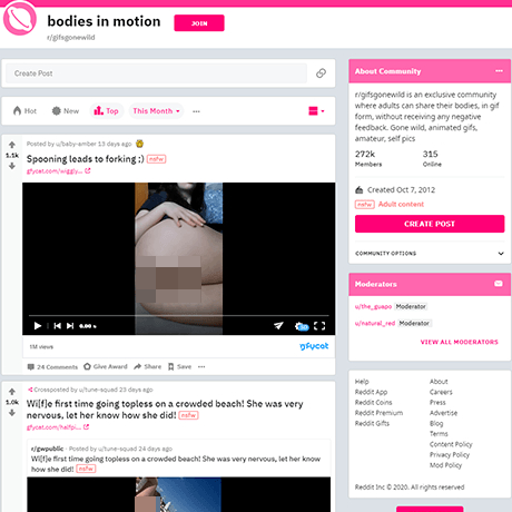 GifsGoneWild – Amateur GIFs and Videos on Reddit