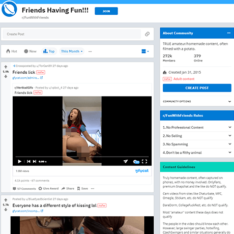 FunWithFriends – Real Amateur Friends Having Sex on Reddit