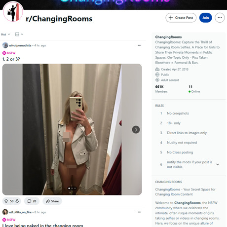 Reddit Changing Rooms – NSFW Subreddit for Changing Room Content