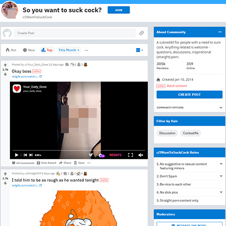 IWantToSuckCock – Amateur Blowjobs & NSFW Reddit Community