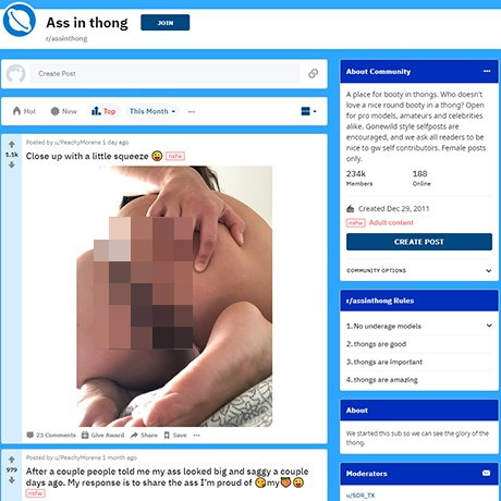 Ass In Thong – Subreddit for Ass and Thong Lovers | NSFW