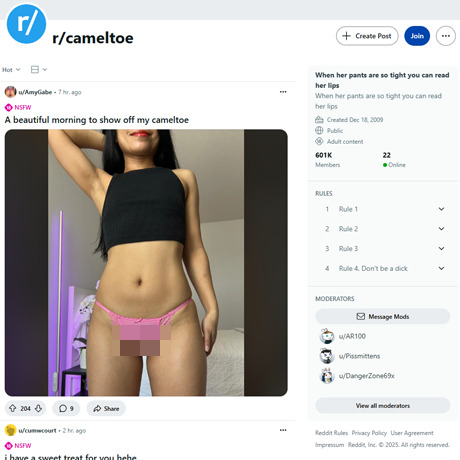 Reddit Cameltoe – Browse R/Cameltoe Subreddit for Free NSFW Content