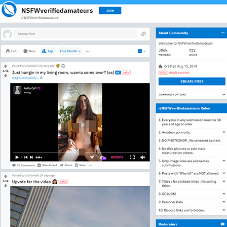 NSFWverifiedamateurs – Verified Amateur Content on Reddit | NSFW Subreddit