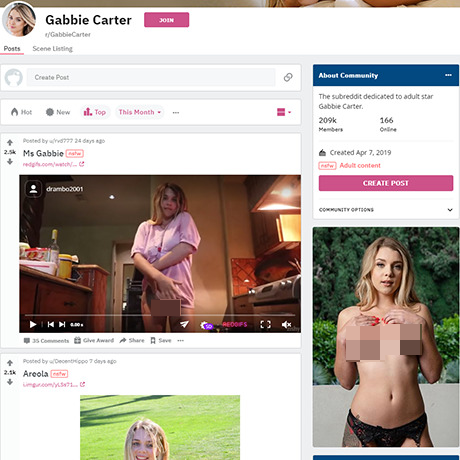 Gabbie Carter – Curvy Blonde Nudes and Subreddit Community