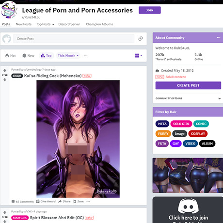 Rule34LoL – League of Legends NSFW Subreddit