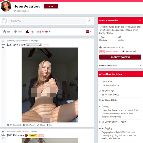 TeenBeauties – Explore Teen NSFW Selfies and Videos on Reddit