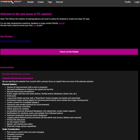 OpenTGC – TG Captions, Stories & Transformation Fetish