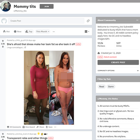 Mommy Tits – A Booming Reddit Community for MILF Lovers