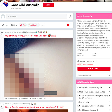 GWAustralia – Aussie Amateur NSFW Subreddit