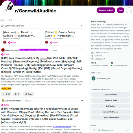 GonewildAudible – Listen to Naughty Audio Recordings on Reddit