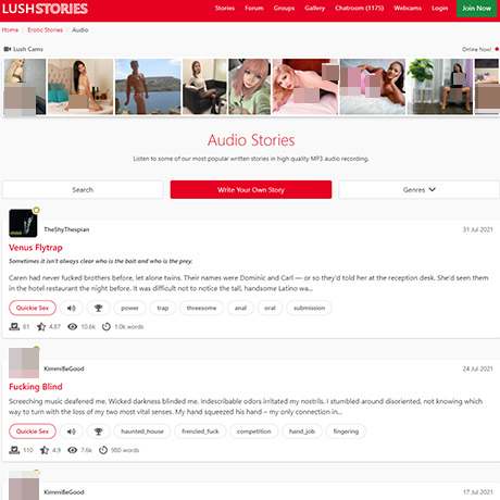 Lush Stories Audio – Free Audio Sex Stories and ASMR Porn