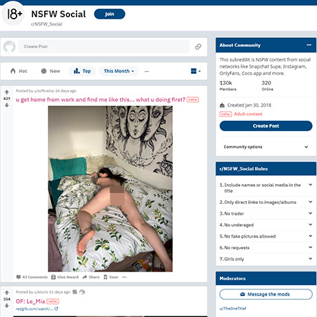 NSFW Social – Free Nudes from Real Girls on Social Media | Reddit