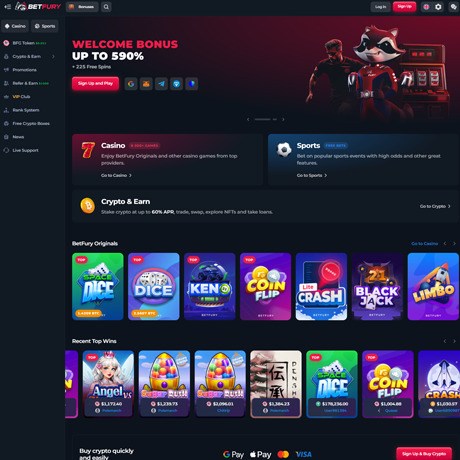 BetFury – Crypto Casino with Dozens of Altcoins & Staking Rewards