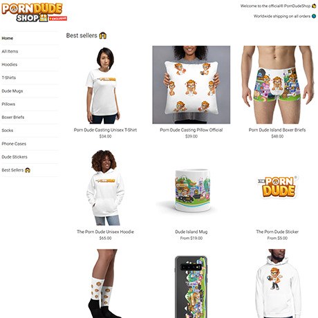 PornDudeShop – The Official Online Shop for Adult Merchandise