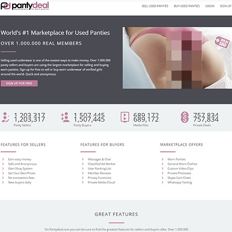 PantyDeal – A Marketplace for Used Panties and Adult Content