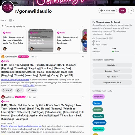 GoneWildAudio – Immersive Audio Erotica on Reddit