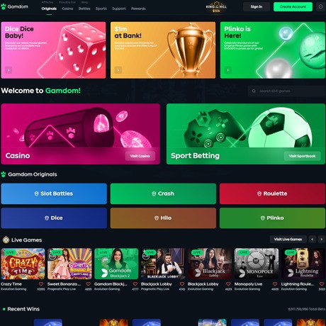 Gamdom – Online Casino and Sportsbook with Crypto Options