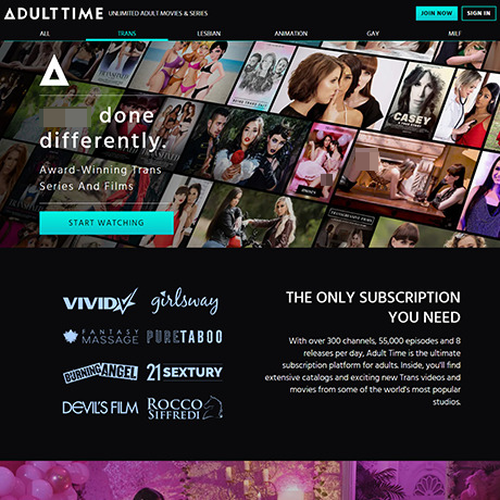 AdultTime Trans – Premium Trans Porn Site with Original Series and Movies