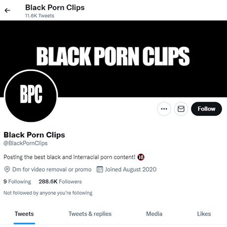 Black Porn Clips – Twitter Account for Black Porn & Interracial Sex